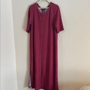 Agnes & Dora Rich Burgundy Long Sleeve Dress